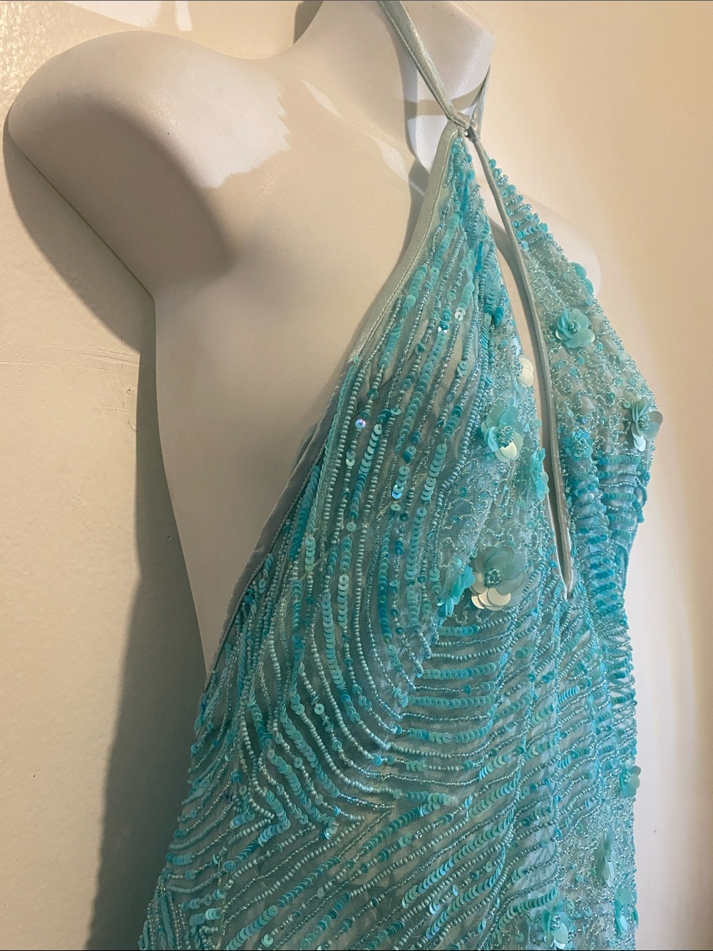Lovers + Friends Aqua One-Shoulder Sequin Mini Dress - Picture 6 of 8